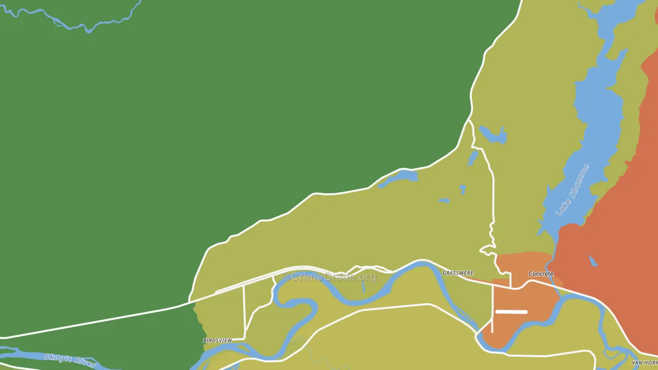 Grassmere, WA Map of Drug-Related Crime Rates
