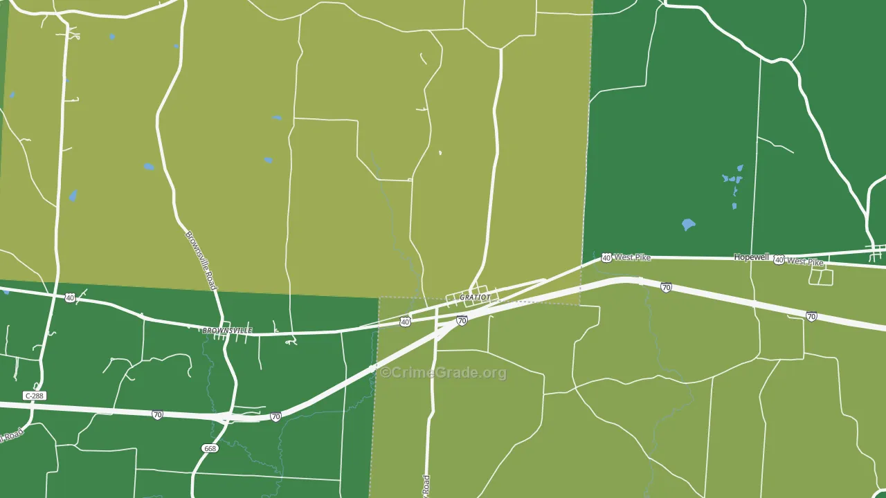 Gratiot, OH Map of Drug-Related Crime Rates