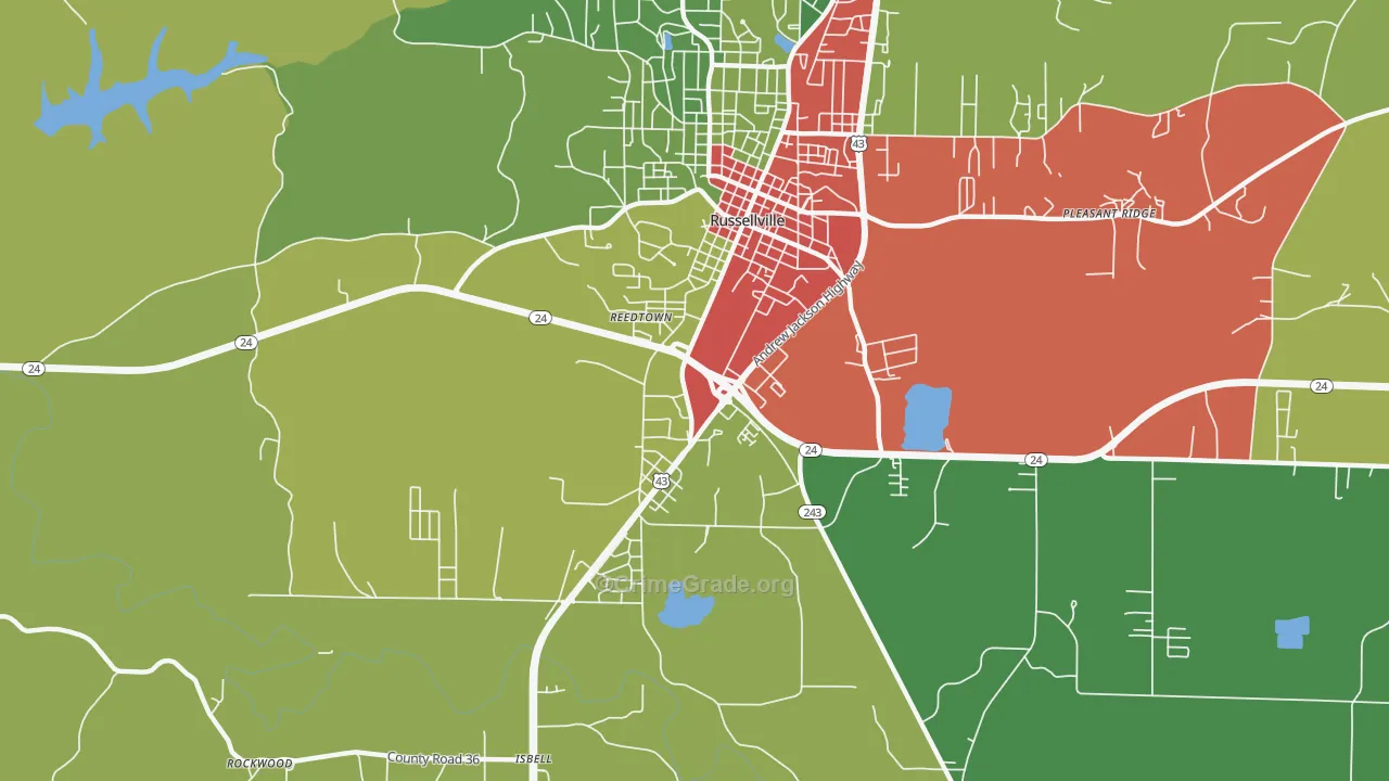 Gravel Hill, AL Map of Drug-Related Crime Rates