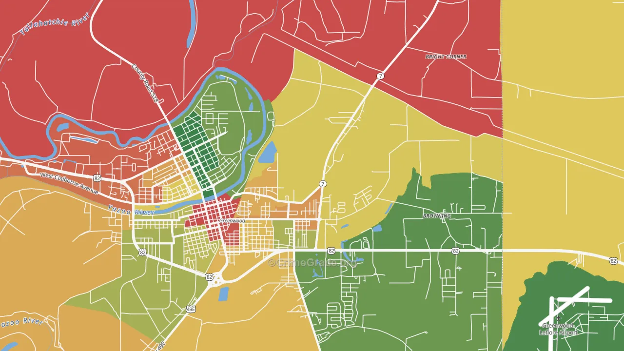 Gravel Hill, MS Map of Drug-Related Crime Rates