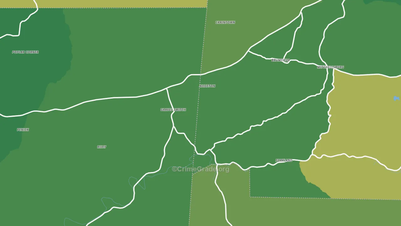 Gravel Switch, KY Map of Drug-Related Crime Rates