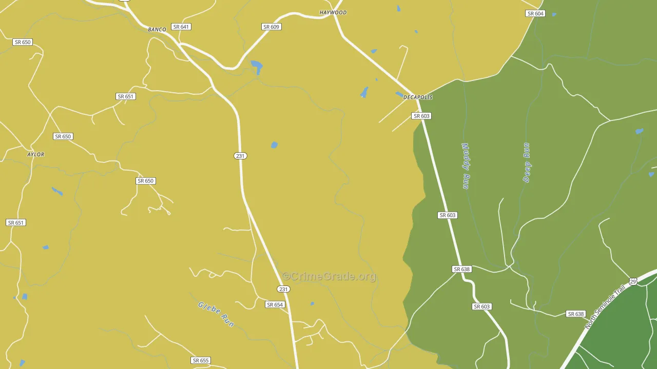Graves Mill, VA Map of Drug-Related Crime Rates