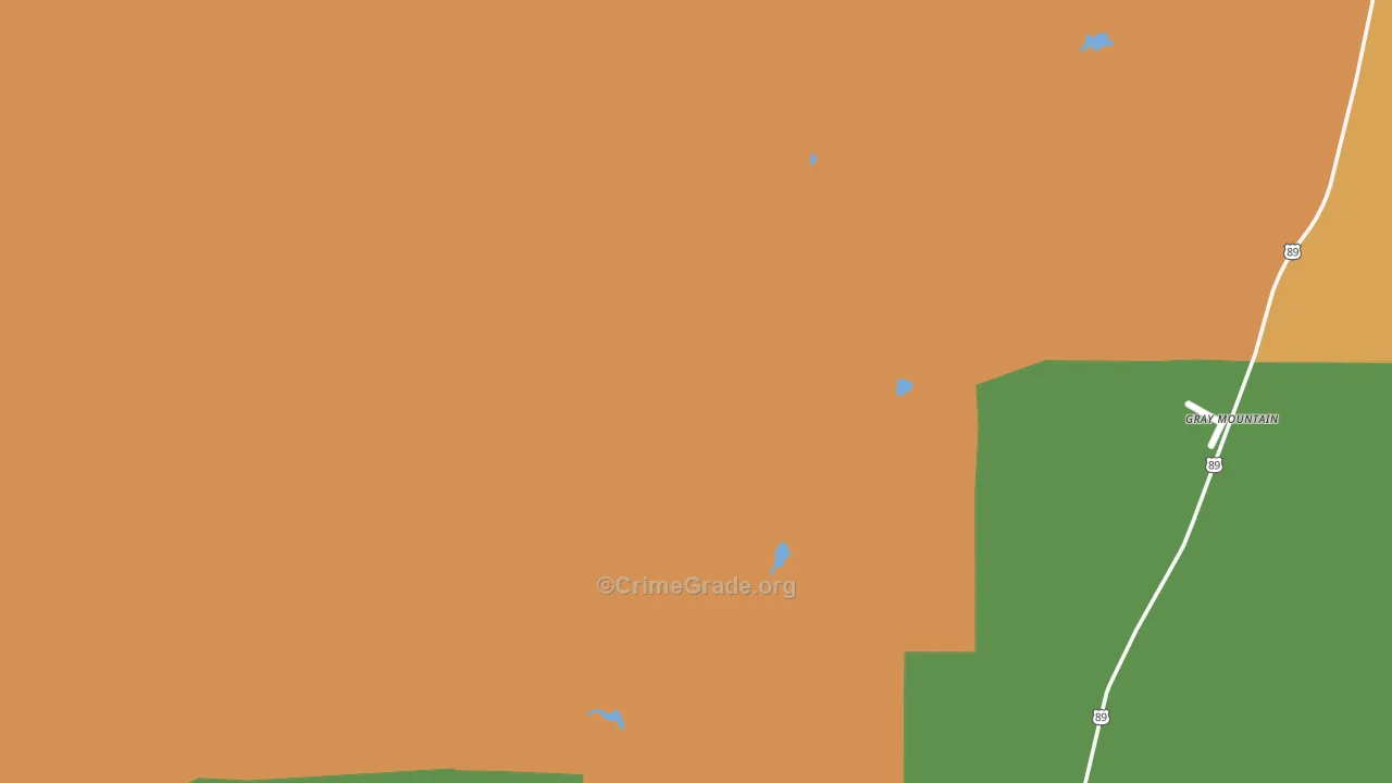 Gray Mountain, AZ Map of Drug-Related Crime Rates