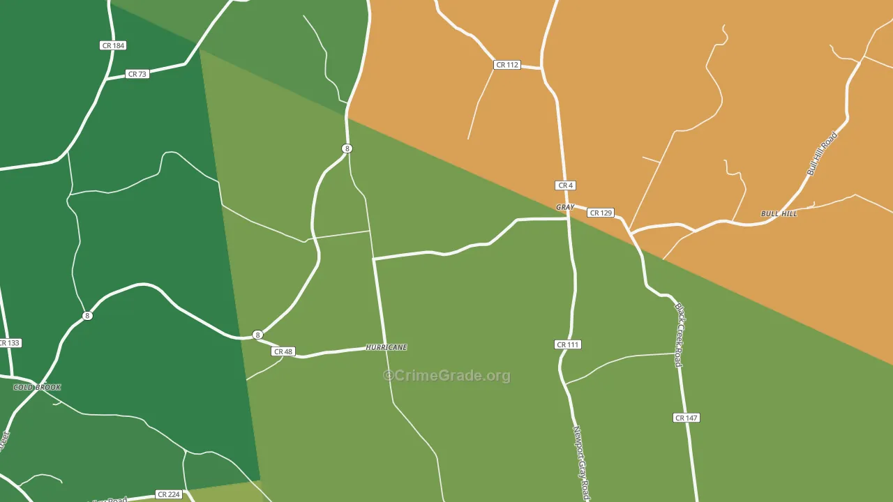 Gray, NY Map of Drug-Related Crime Rates
