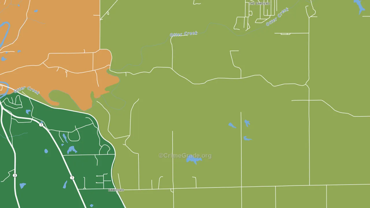 Grayford, IN Map of Drug-Related Crime Rates