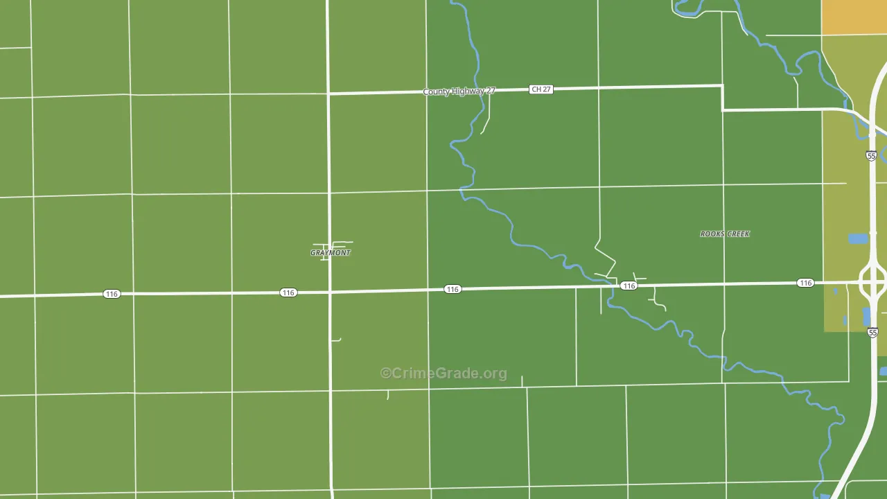 Graymont, IL Map of Drug-Related Crime Rates