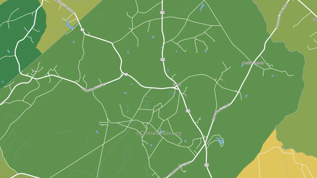 Grays, SC Map of Drug-Related Crime Rates