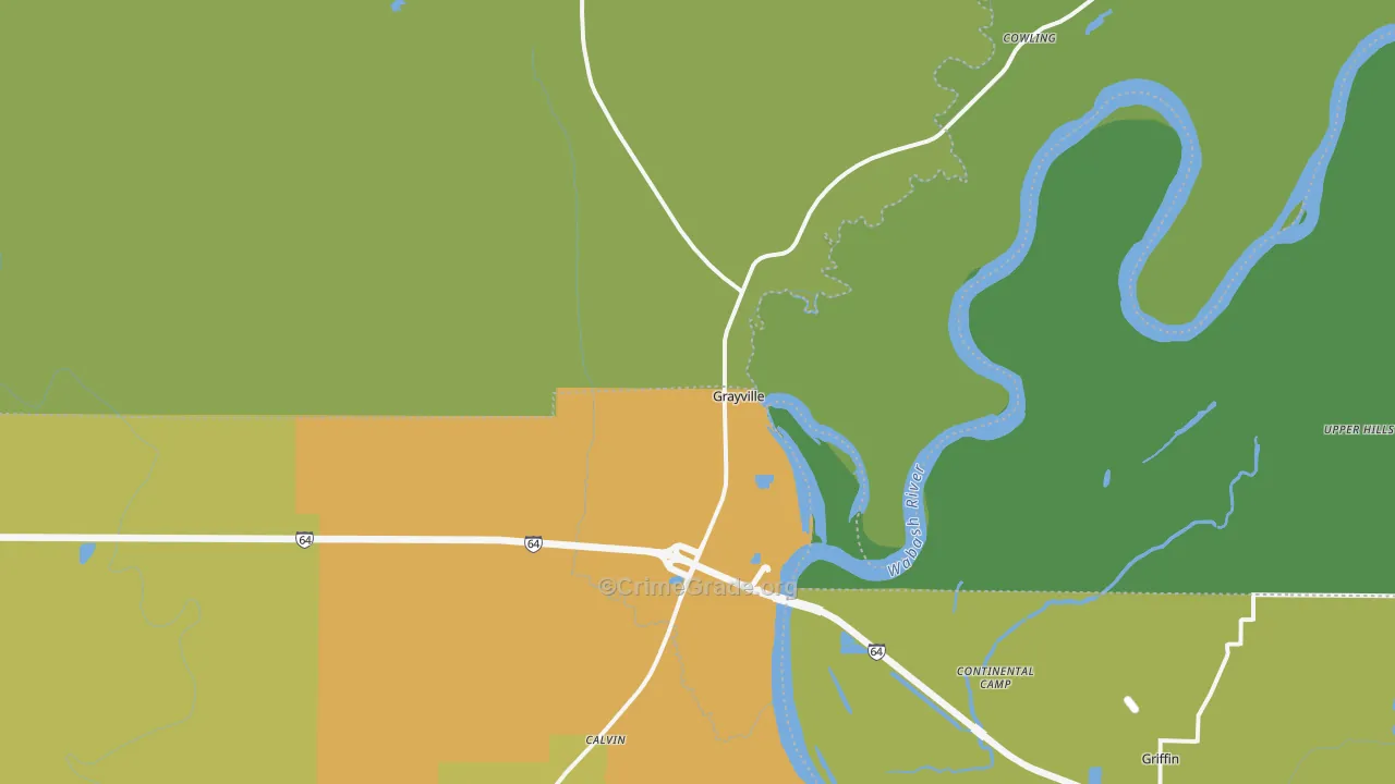 Grayville, IL Map of Drug-Related Crime Rates