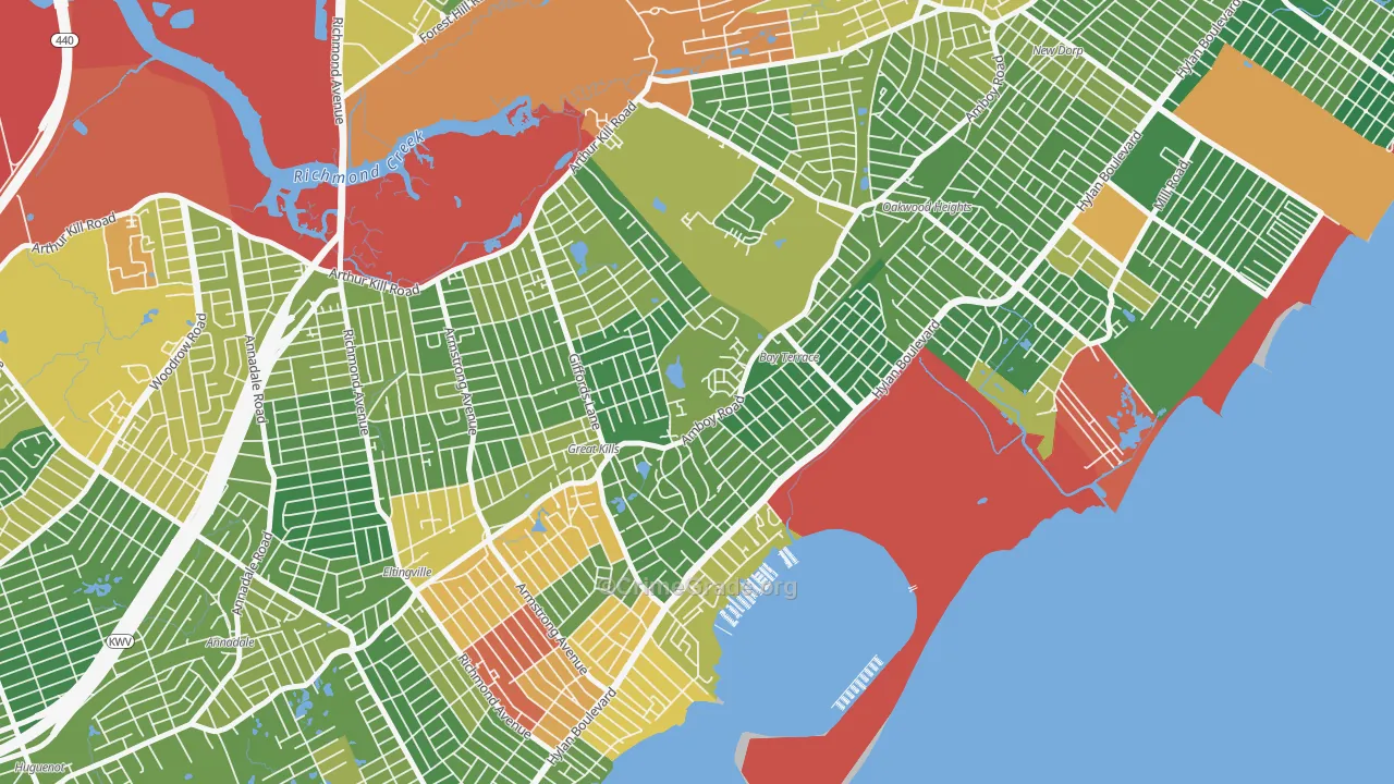 Great Kills, Staten Island, NY Map of Drug-Related Crime Rates