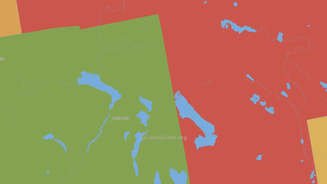 Great Pond, ME Map of Drug-Related Crime Rates