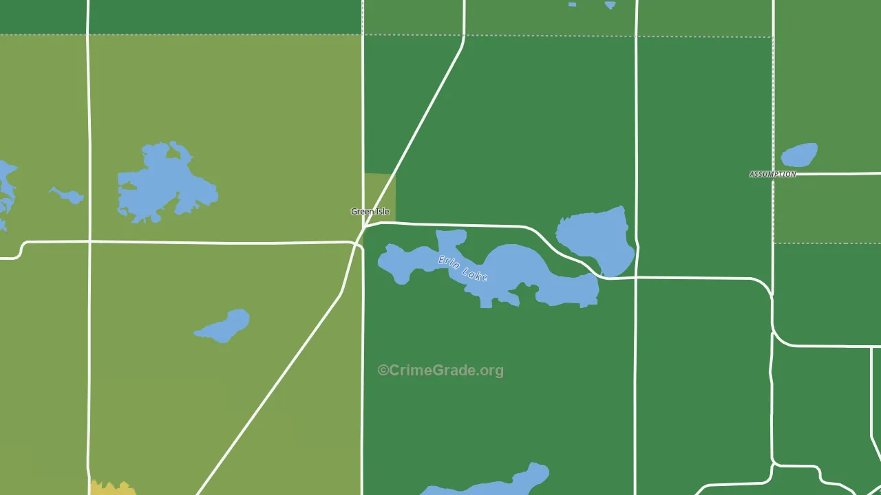 Green Isle, MN Map of Drug-Related Crime Rates
