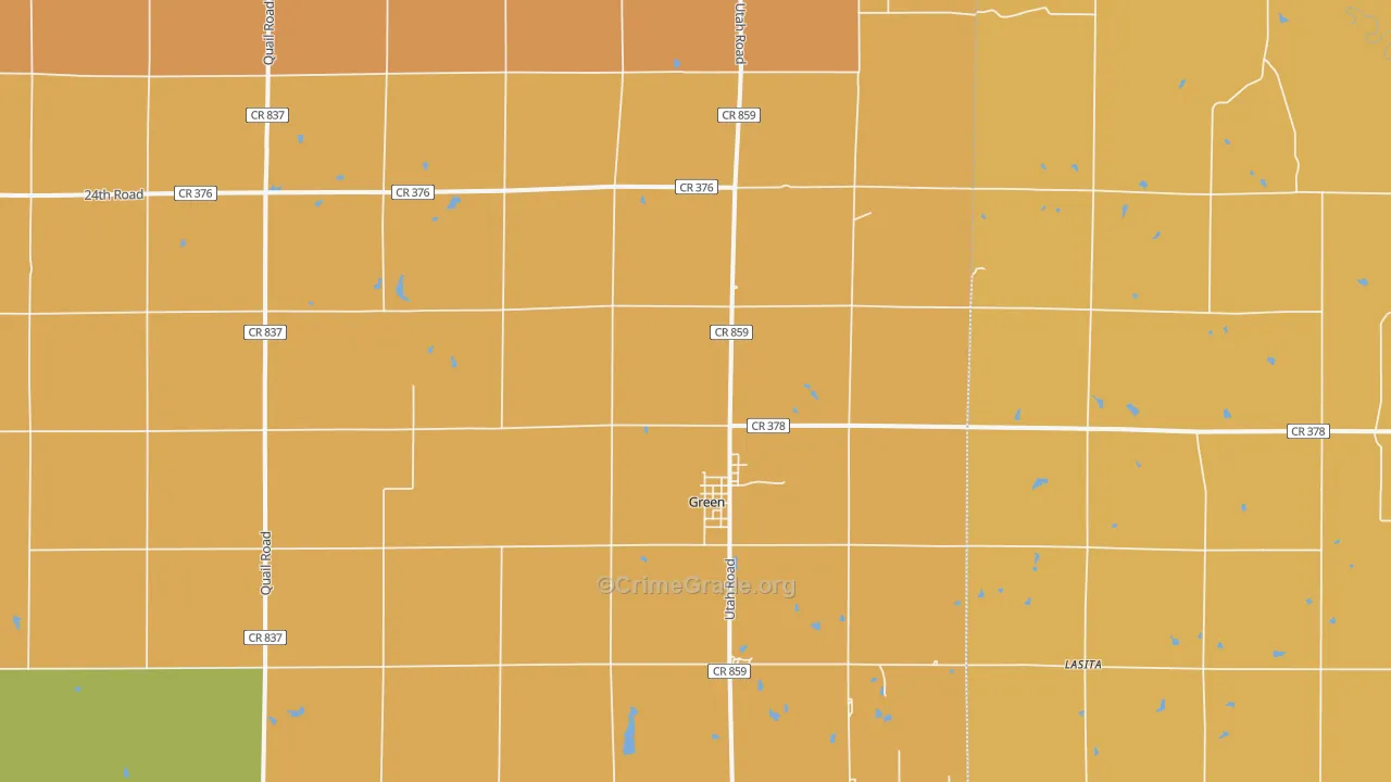 Green, KS Map of Drug-Related Crime Rates