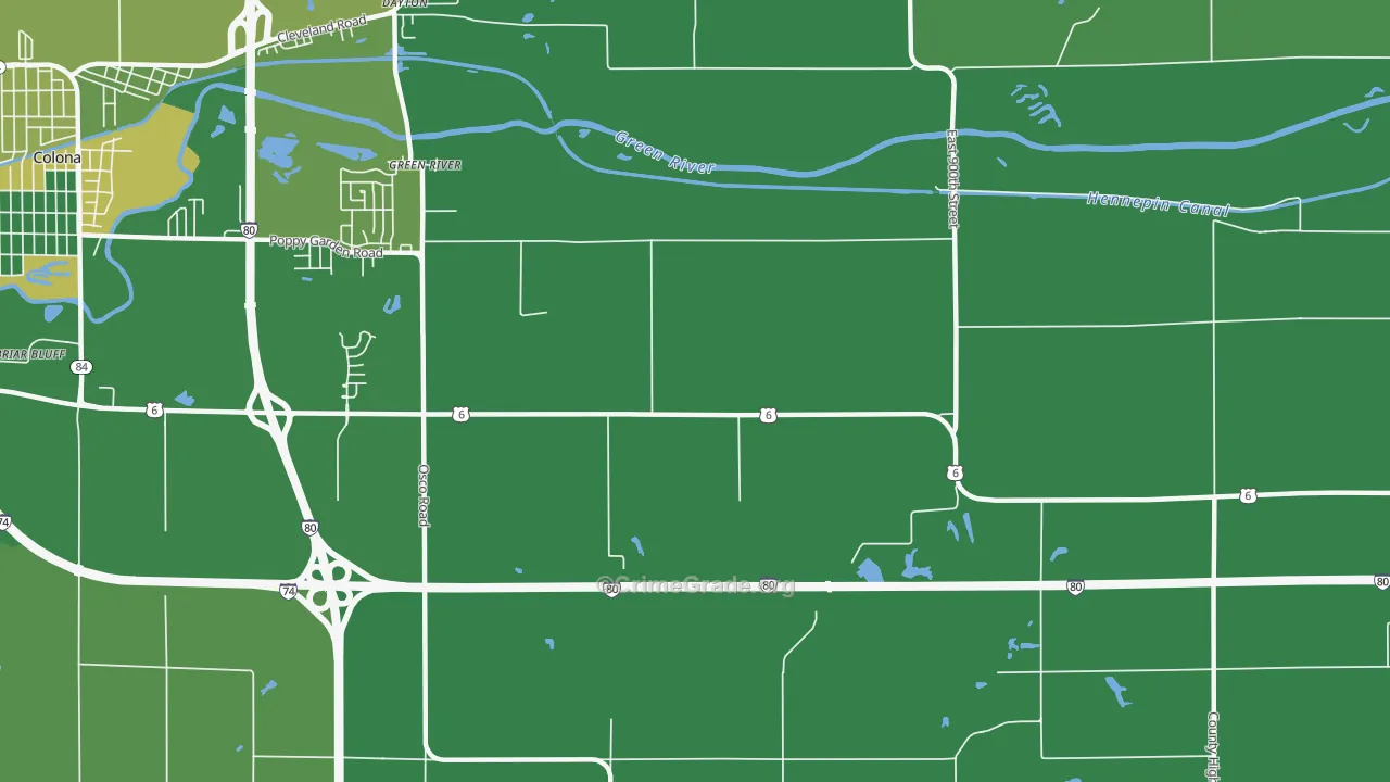 Green River, IL Map of Drug-Related Crime Rates
