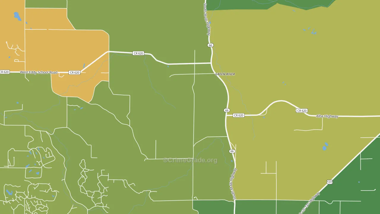 Green River, MI Map of Drug-Related Crime Rates