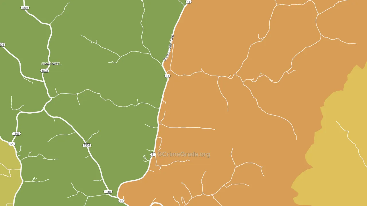 Green Road, KY Map of Drug-Related Crime Rates
