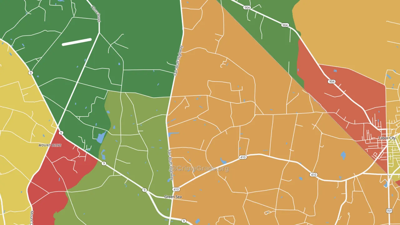 Green Sea, SC Map of Drug-Related Crime Rates