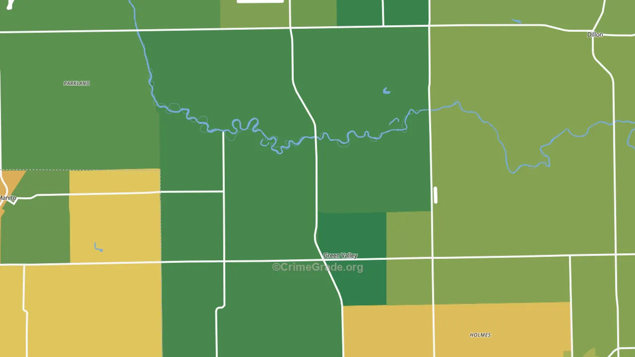 Green Valley, IL Map of Drug-Related Crime Rates