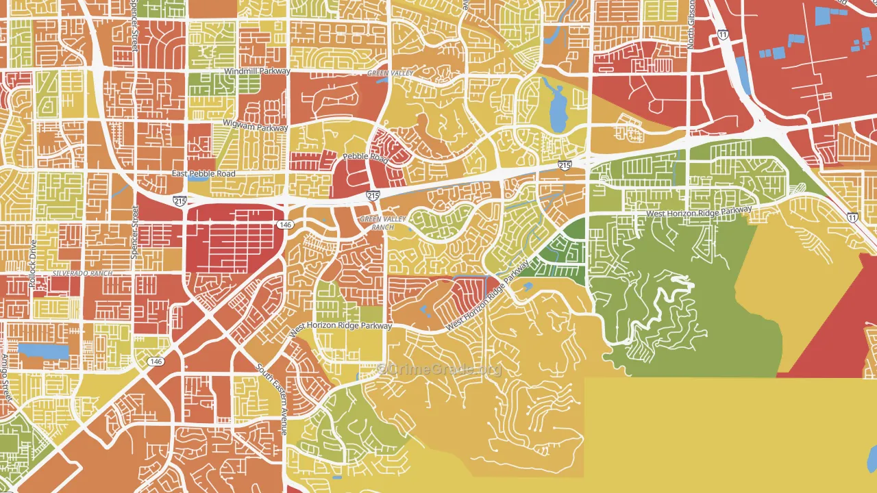 Green Valley Ranch, Henderson, NV Map of Drug-Related Crime Rates