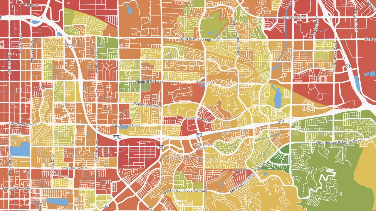 Green Valley South, Henderson, NV Map of Drug-Related Crime Rates