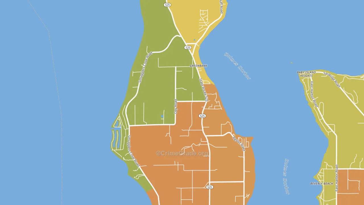 Greenbank, WA Map of Drug-Related Crime Rates