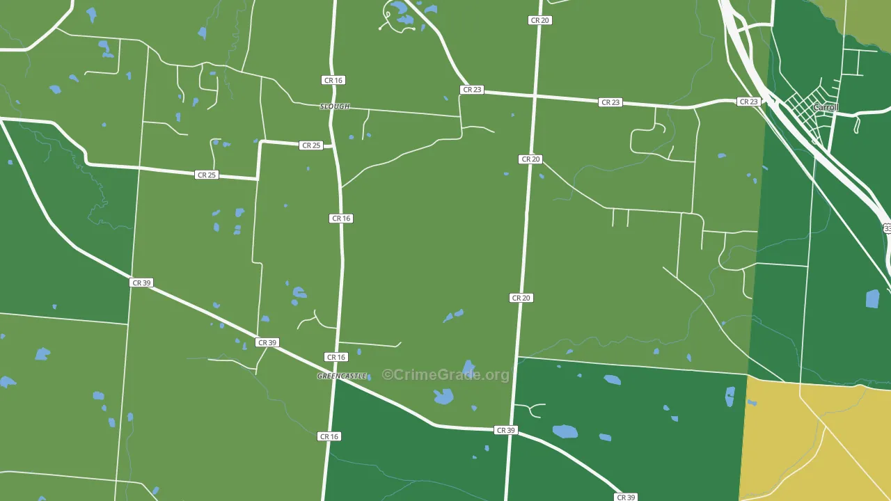 Greencastle, OH Map of Drug-Related Crime Rates