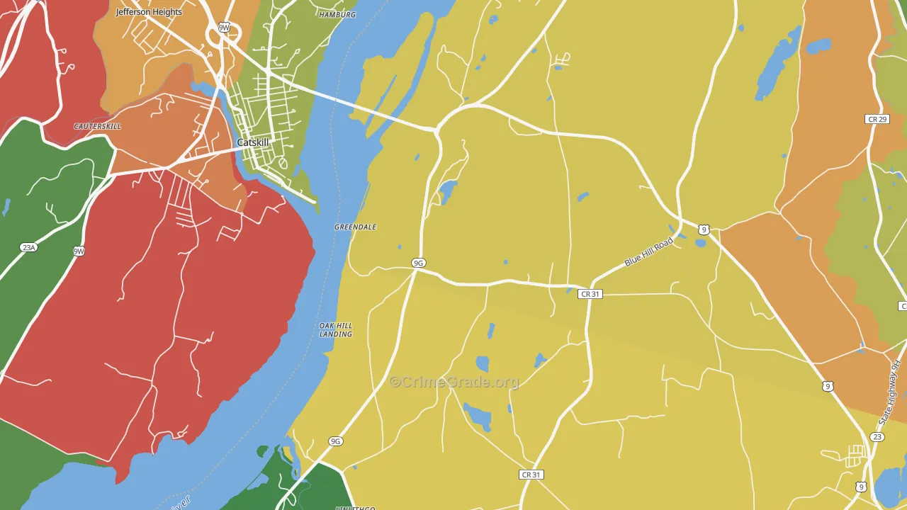 Greendale, NY Map of Drug-Related Crime Rates