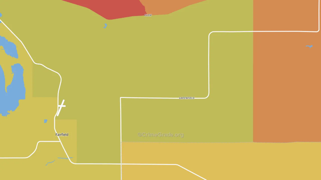 Greenfield, MT Map of Drug-Related Crime Rates