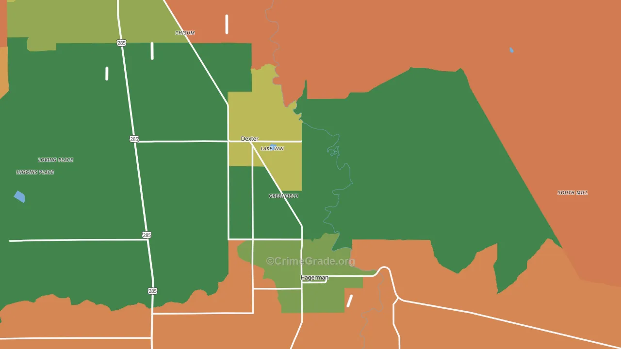 Greenfield, NM Map of Drug-Related Crime Rates