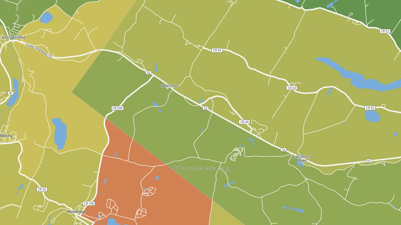 Greenfield Park, NY Map of Drug-Related Crime Rates