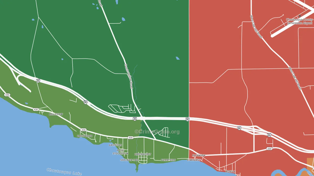 Greenhurst, NY Map of Drug-Related Crime Rates