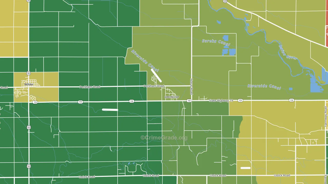 Greenleaf, ID Map of Drug-Related Crime Rates