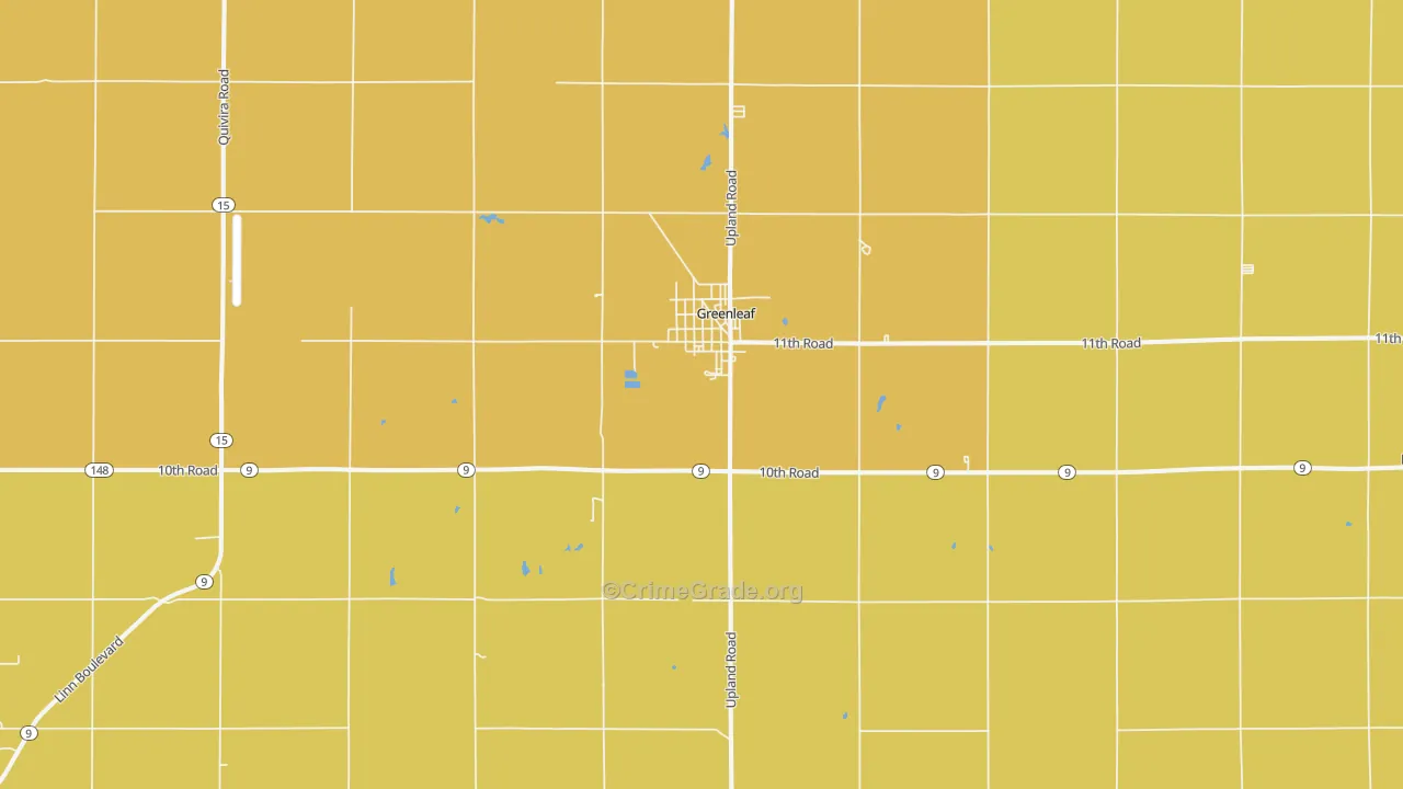Greenleaf, KS Map of Drug-Related Crime Rates