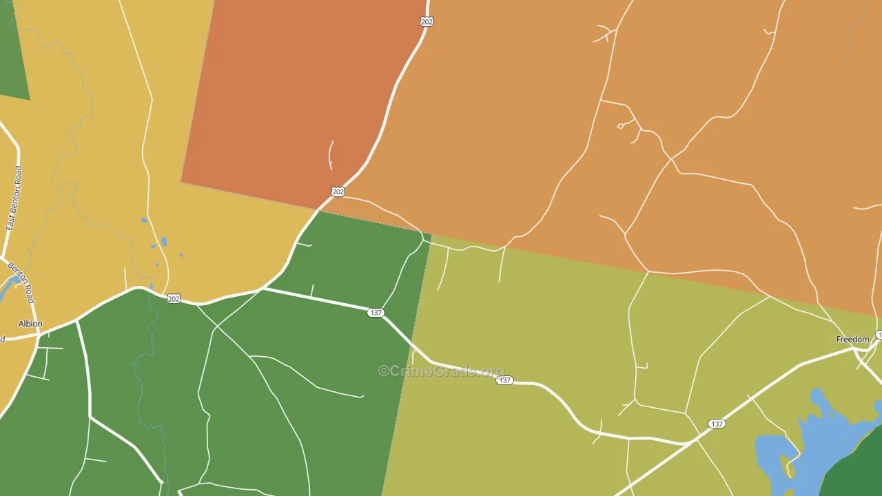 Greens Corner, ME Map of Drug-Related Crime Rates