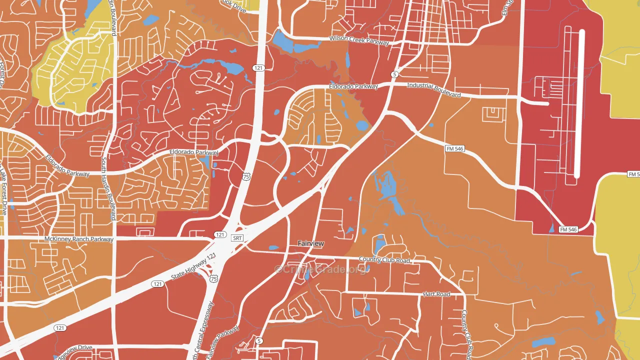 Greens of McKinney, McKinney, TX Map of Drug-Related Crime Rates