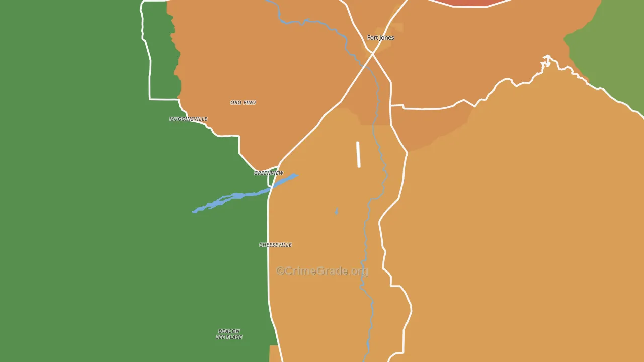 Greenview, CA Map of Drug-Related Crime Rates