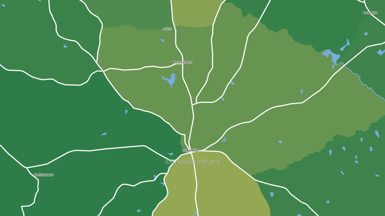 Greenville, GA Map of Drug-Related Crime Rates