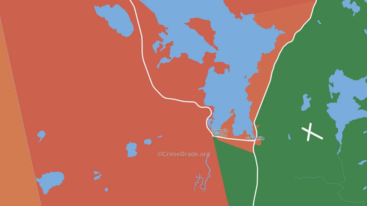 Greenville Junction, ME Map of Drug-Related Crime Rates