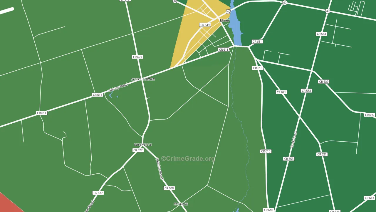 Greenville, NJ Map of Drug-Related Crime Rates