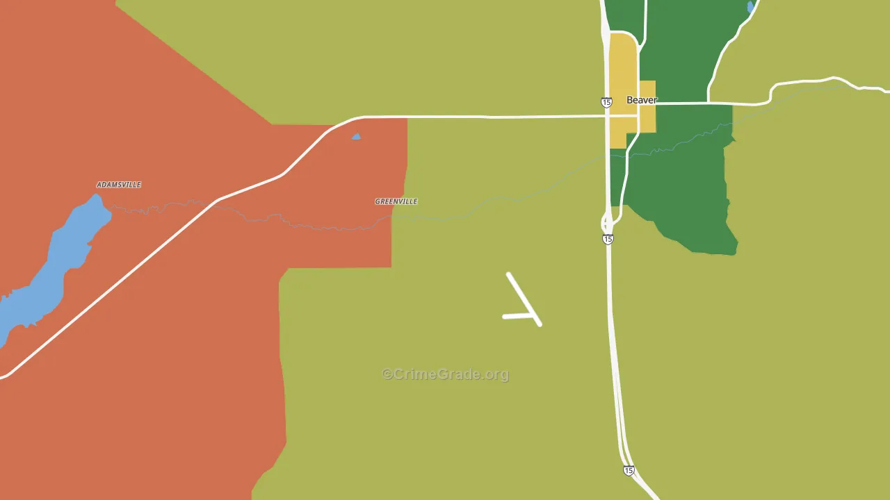 Greenville, UT Map of Drug-Related Crime Rates