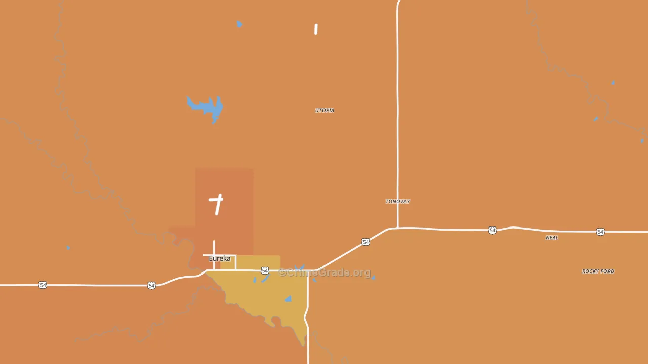 Greenwood County, KS Map of Drug-Related Crime Rates