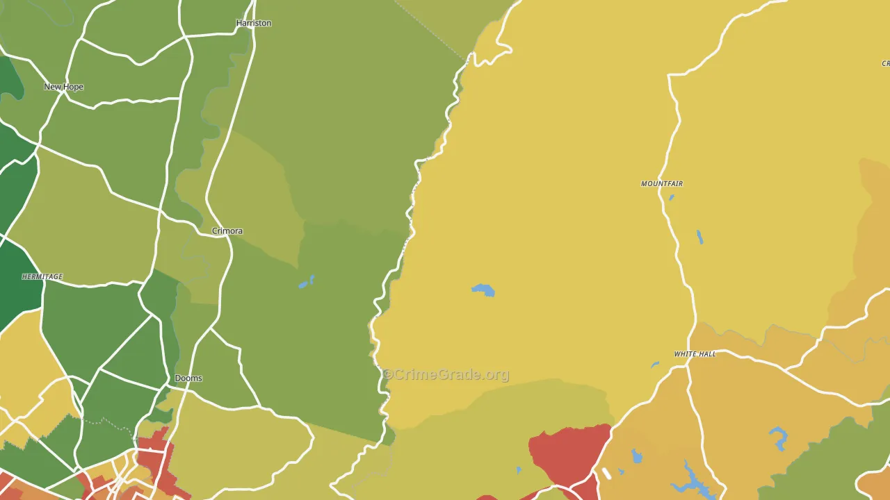 Greenwood, VA Map of Drug-Related Crime Rates