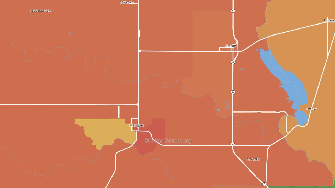 Greer County, OK Map of Drug-Related Crime Rates