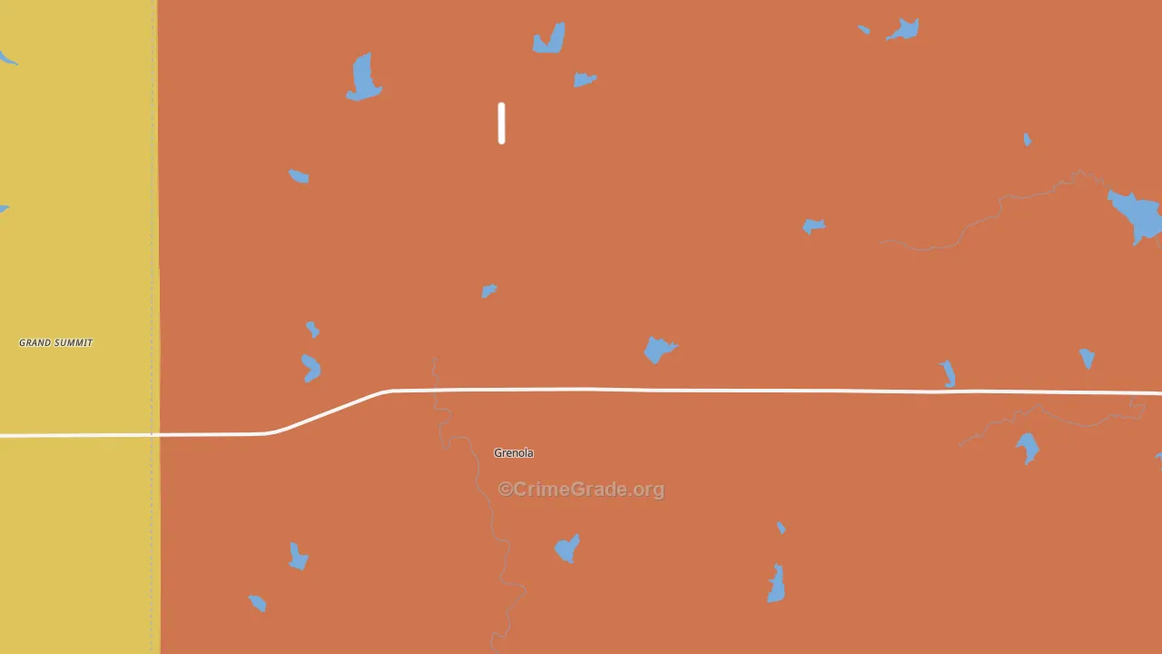 Grenola, KS Map of Drug-Related Crime Rates