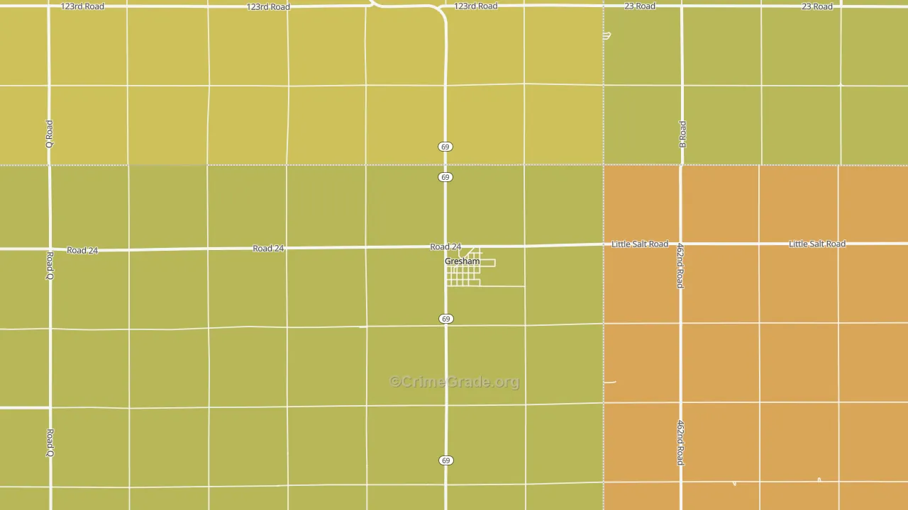 Gresham, NE Map of Drug-Related Crime Rates