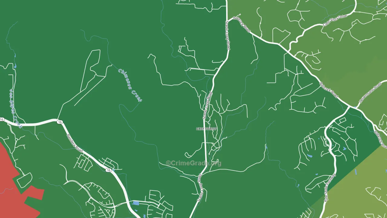 Grey Forest, TX Map of Drug-Related Crime Rates