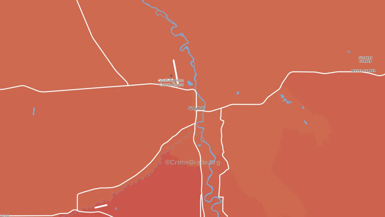 Greybull, WY Map of Drug-Related Crime Rates