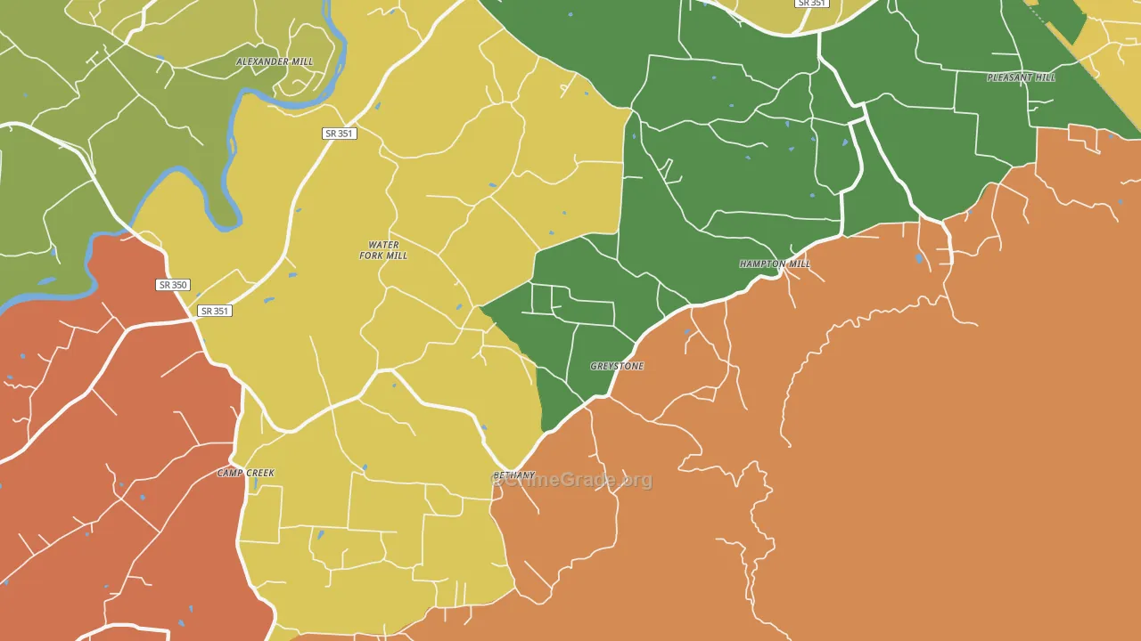 Greystone, TN Map of Drug-Related Crime Rates