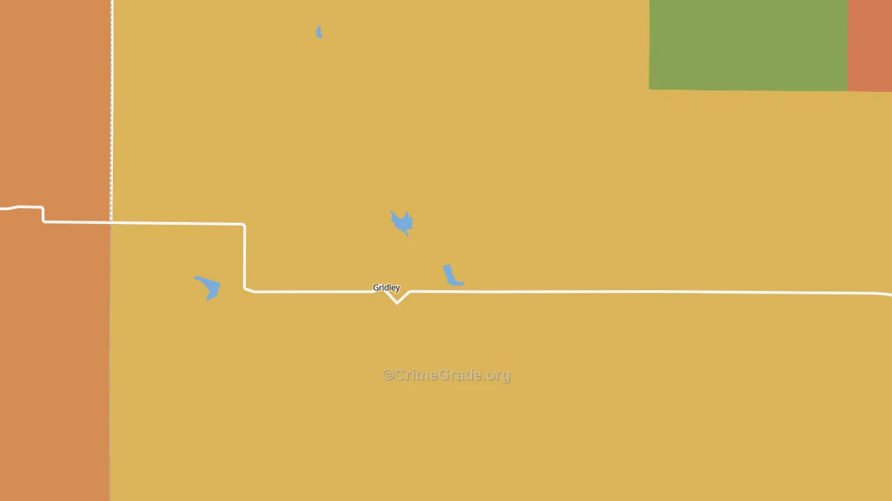 Gridley, KS Map of Drug-Related Crime Rates