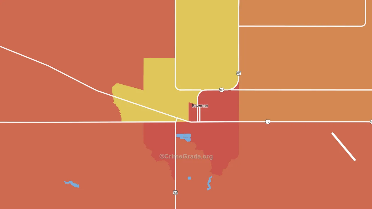 Griffin, ND Map of Drug-Related Crime Rates