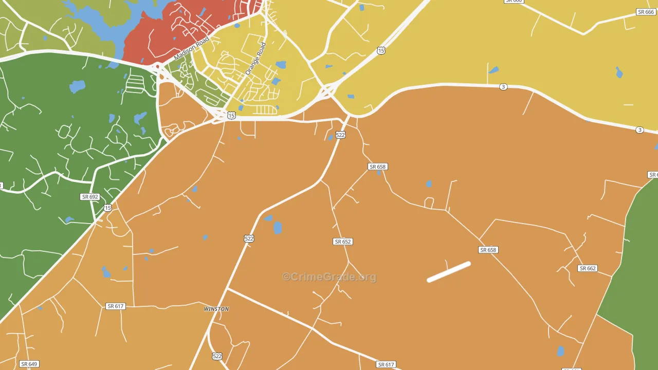 Griffinsburg, VA Map of Drug-Related Crime Rates